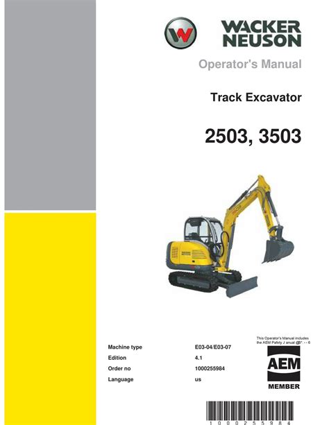 neuson 2503 mini digger|WACKER NEUSON 2503 OPERATOR'S MANUAL Pdf Download.